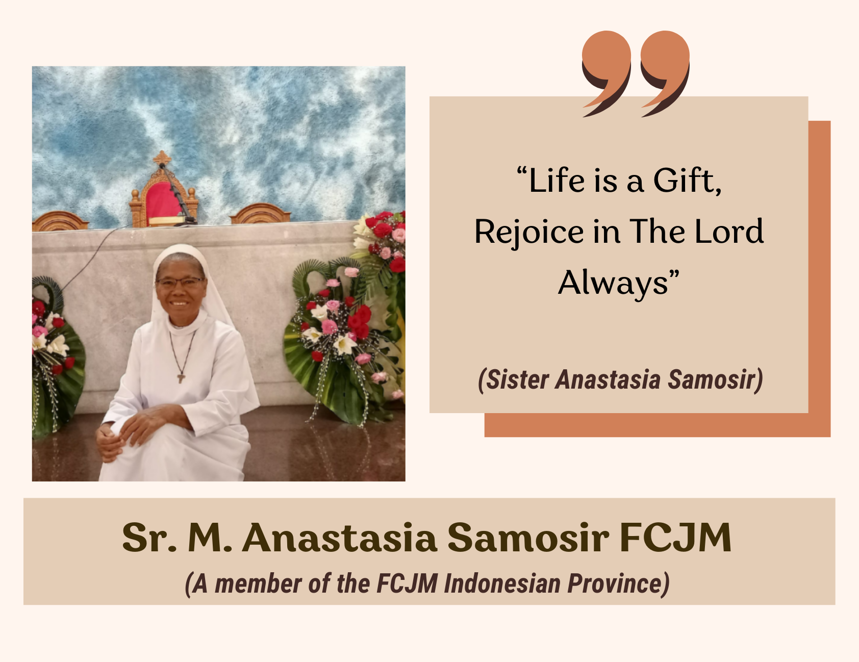 Remembrance Sr. Anastasia Samosir