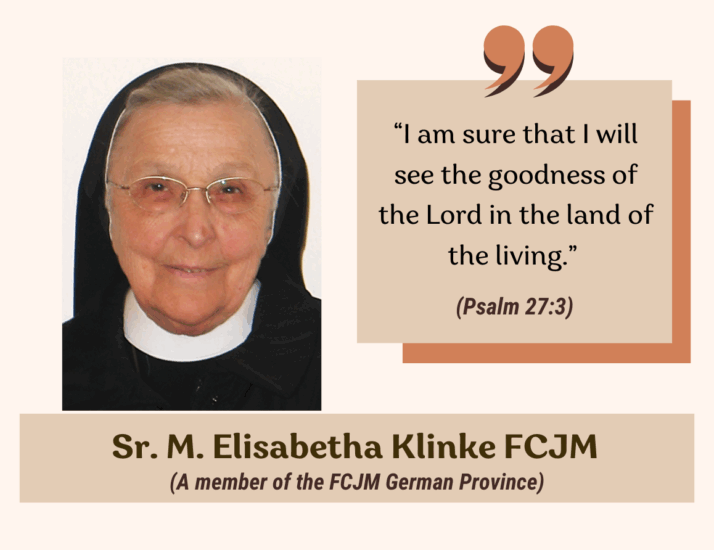 Remembering Sr. M. Elisabetha Klinke FCJM