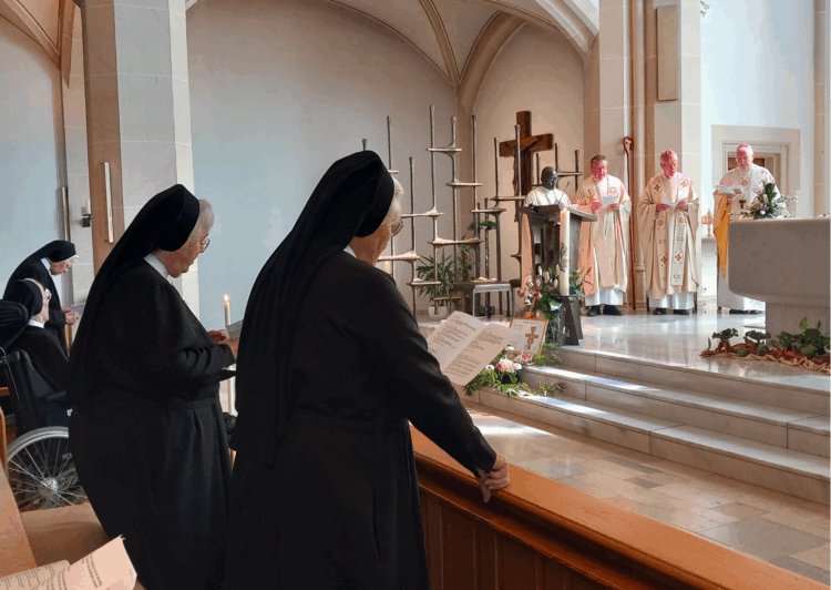 Franciscan Sisters have been members of their order for 70, 65, 60 and 40 years