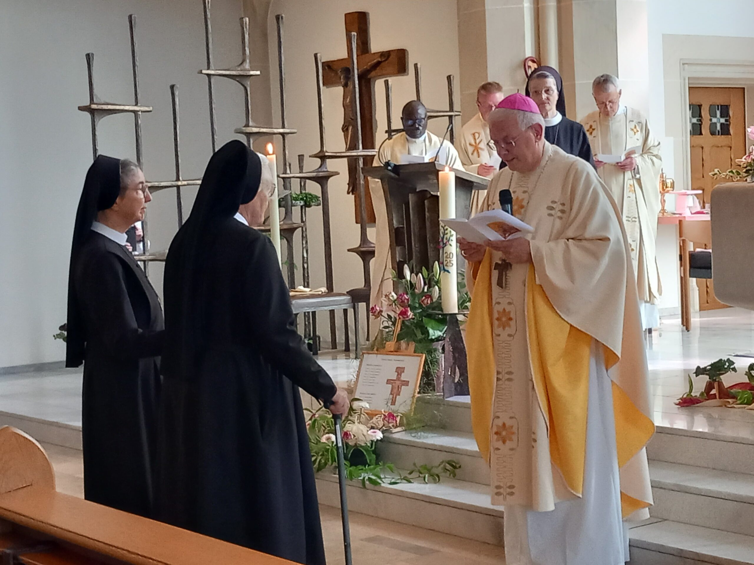 Franciscan Sisters have been members of their order for 70, 65, 60 and 40 years