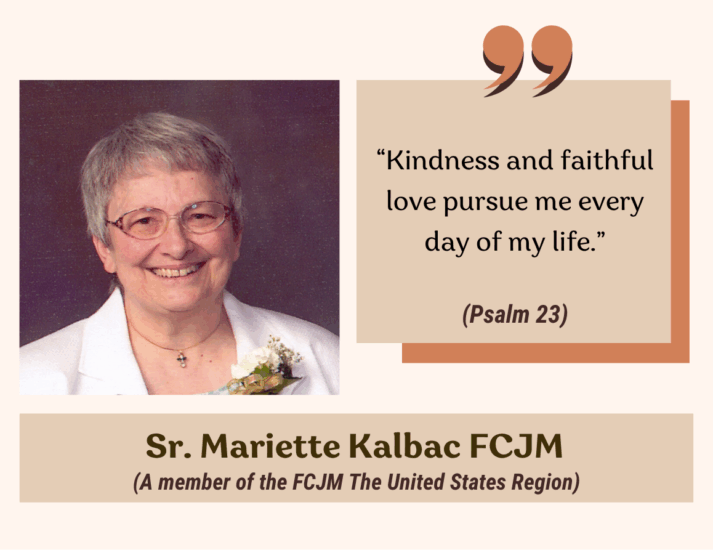Remembrance Sister M. Mariette Kalbac