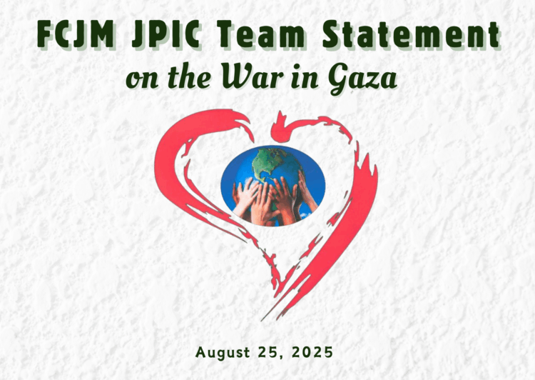 FCJM  JPIC Team Statement On the War In Gaza